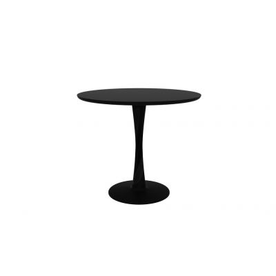 Oak Torsion black dining table 90cm - varnished