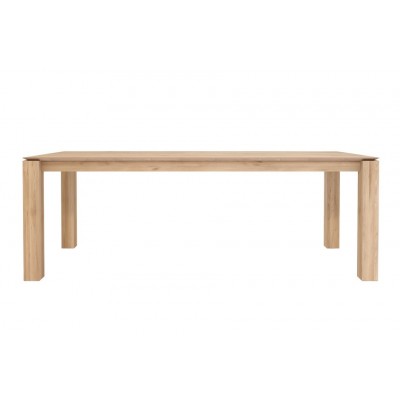 Oak Slice dining table - legs 10 x 10 cm