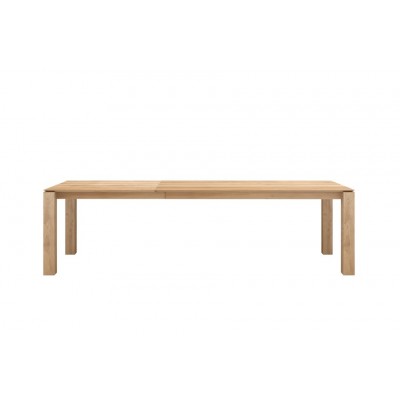 Oak Slice extendable dining table - legs 10 x 10 cm