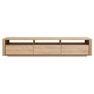 Oak Shadow TV cupboard - 3 drawers