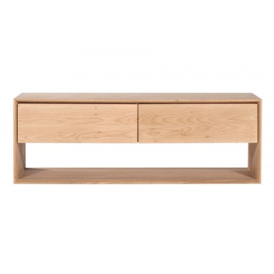 Nordic TV cupboard - chêne - 1 flip-down porte - 1 tiroir