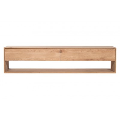 Nordic TV cupboard - chêne - 1 flip-down porte - 1 tiroir