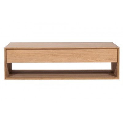 Oak Nordic coffee table - 1 drawer