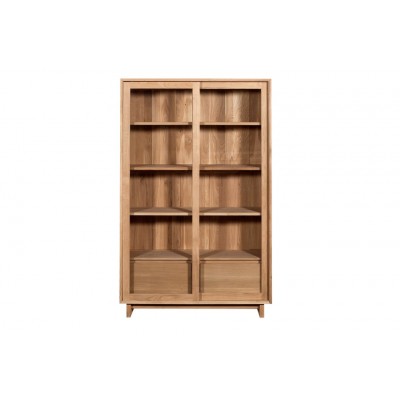 Oak Wave storage cupboard - 2 sliding doors - 2 inside...