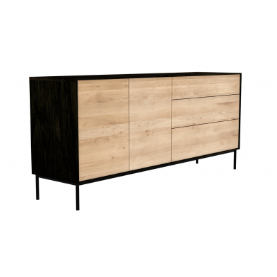 Oak Blackbird sideboard - 2 doors - 3 drawers - varnished