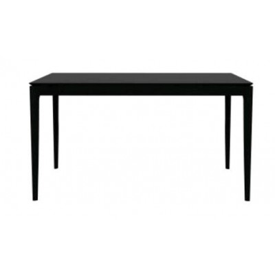 Oak Bok black dining table - varnished 160 cm