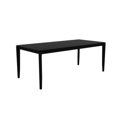 Oak Bok black dining table - varnished 200 cm