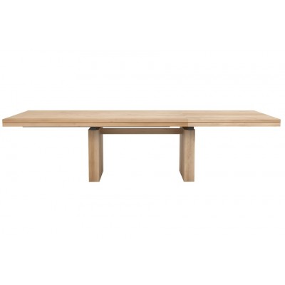 Double extensible table à manger - chêne - rectangulaire