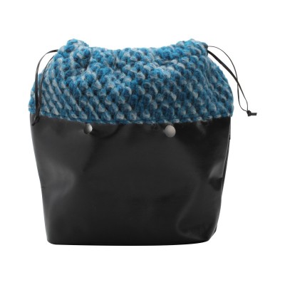 O'BAG MINI INNER BAG WOOL BLUE WHITH STRINGS