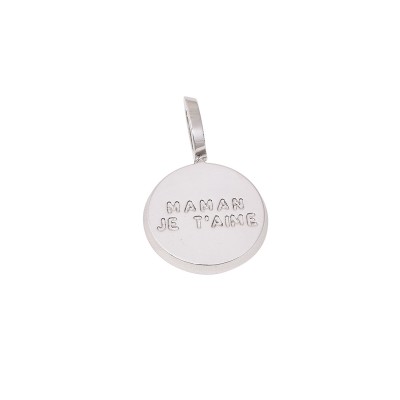 PENDENTIF MAMAN JE T'AIME - ARGENT