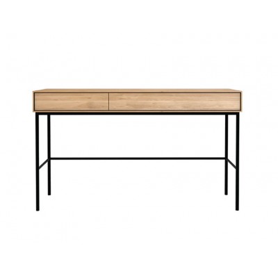 Whitebird desk - verni chêne - 2 tiroirs - rectangulaire