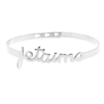 MYA BAY JONC "JE T'AIME" SCRIPT ARGENT