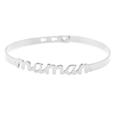 MYA BAY JONC "MAMAN" SCRIPT ARGENT