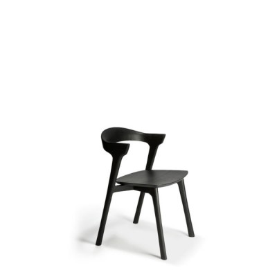 Oak Bok black dining chair - varnished