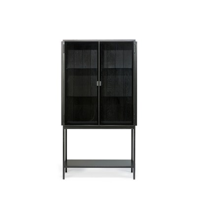 Anders black storage cupboard - 2 doors