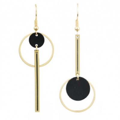 BOUCLES D'OREILLES ACRB OR/NOIR