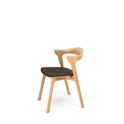 Oak Bok dining chair - dark brown - varnished