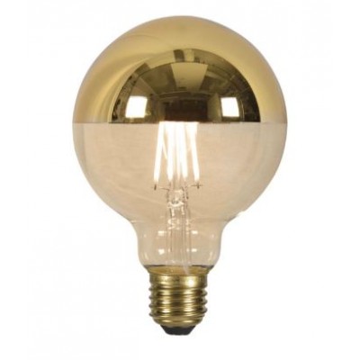 LED lamp globe filament top mirror gold dia.9,5xh.14cm E27