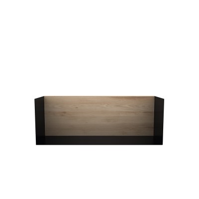 U shelf - oak - black metal