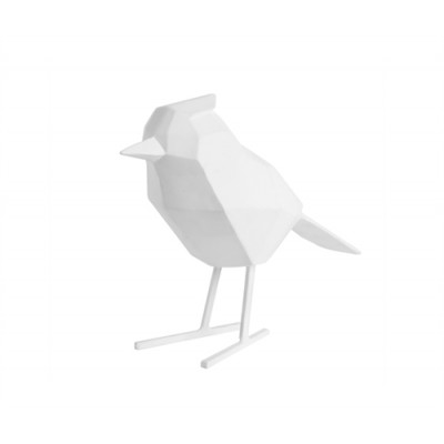 STATUE OISEAU LARGE MAT WHITE