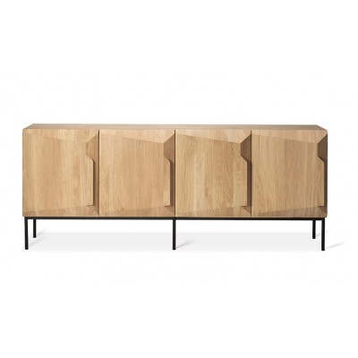 Stairs buffet - verni chêne - 4 portes