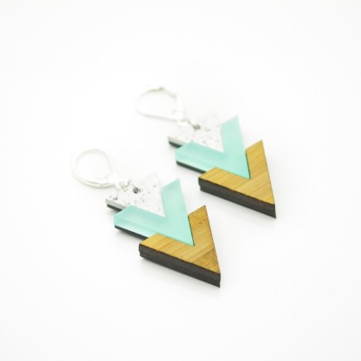 BOUCLES D'OREILLES ARROW MENTHE