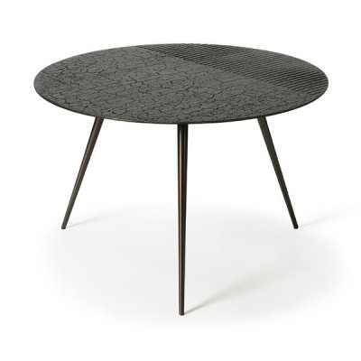 Luna coffee table - lava linear - black