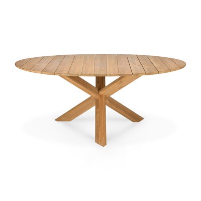 Teak Circle outdoor dining table 163