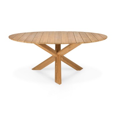 Teak Circle outdoor dining table 163