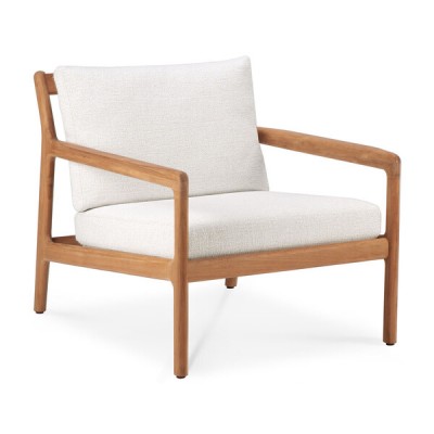 Teak Jack outdoor lounge chair - off white
