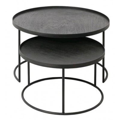 Round tray coffee table set - S/L (trays not included)