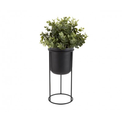 POT EN METAL SUR PIED NOIR