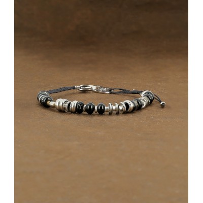 BRACELET COURT ACIER NOIR
