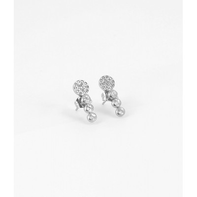 BOUCLES D OREILLES-EARRING - PUCE-STUD -zirconium sertis