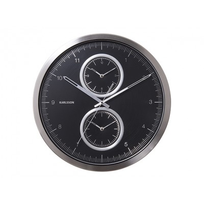 HORLOGE multiple time  BLACK