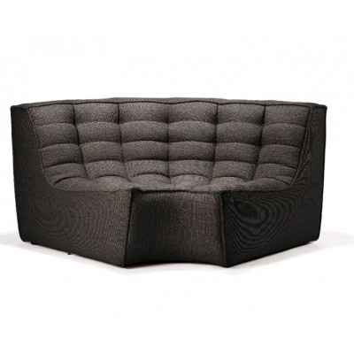 N701 sofa - round corner - dark grey