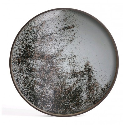 HEAVY AGED MIRROR TRAY D.61 CM MIRROR HEAVY AGED