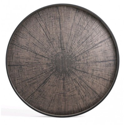 Slice plateau - verni wood - Black - rond - XL