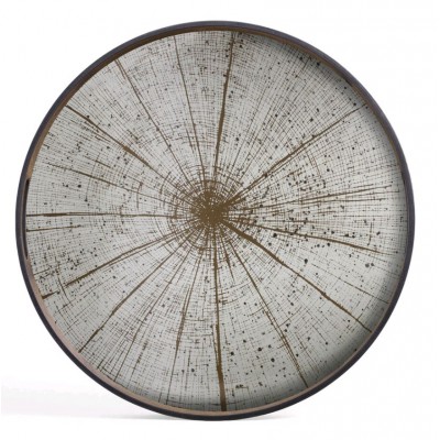 Slice plateau - mirror - clair aged - rond - S