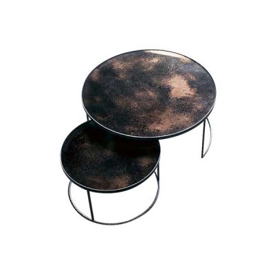 Bronze Copper Nesting coffee table - set of 2