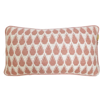 Botanic mini knitted cushion pink