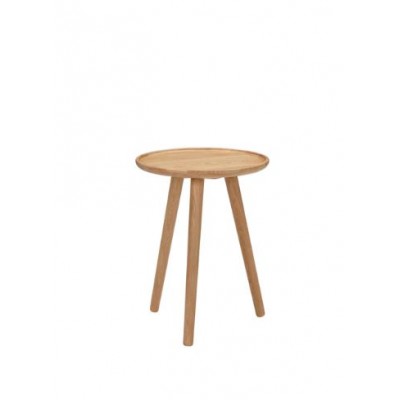 Tray table basse ensemble - verni wood - noir - rond -...