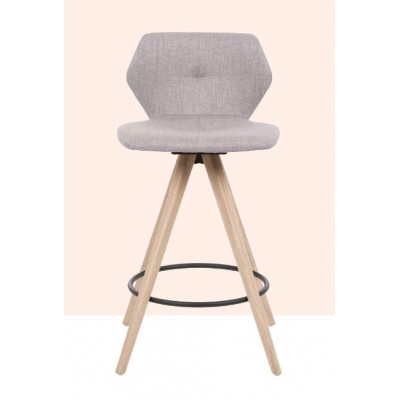 TABOURET FIXE MOOD 91 H65 PIEDS HETRE FIXE TISSU 2