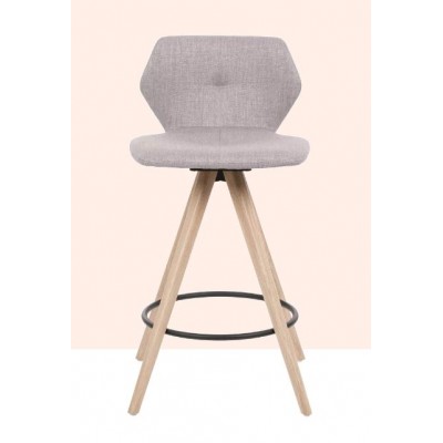 TABOURET FIXE MOOD 91 H65 PIEDS HETRE FIXE TISSU 2