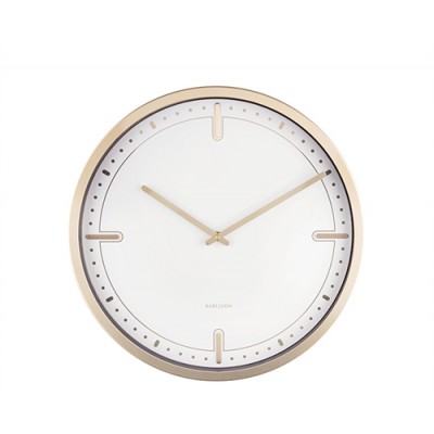 Horloge Dots & Batons blanc