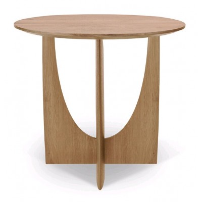 Oak Geometric side table - varnished