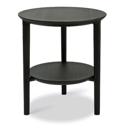 Oak Bok black side table - varnished