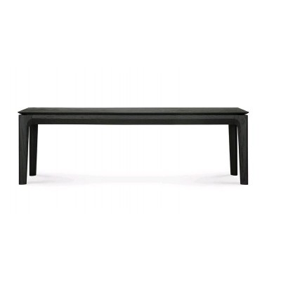 Oak Bok black bench - varnished