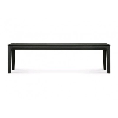 Oak Bok black bench - varnished