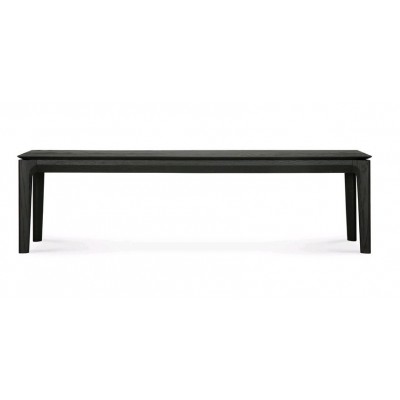 Oak Bok black bench - varnished